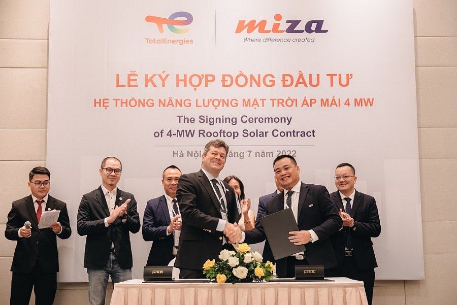 TotalEnergies đầu tư hệ thống điện mặt trời áp mái đầu tiên cho Công ty Miza