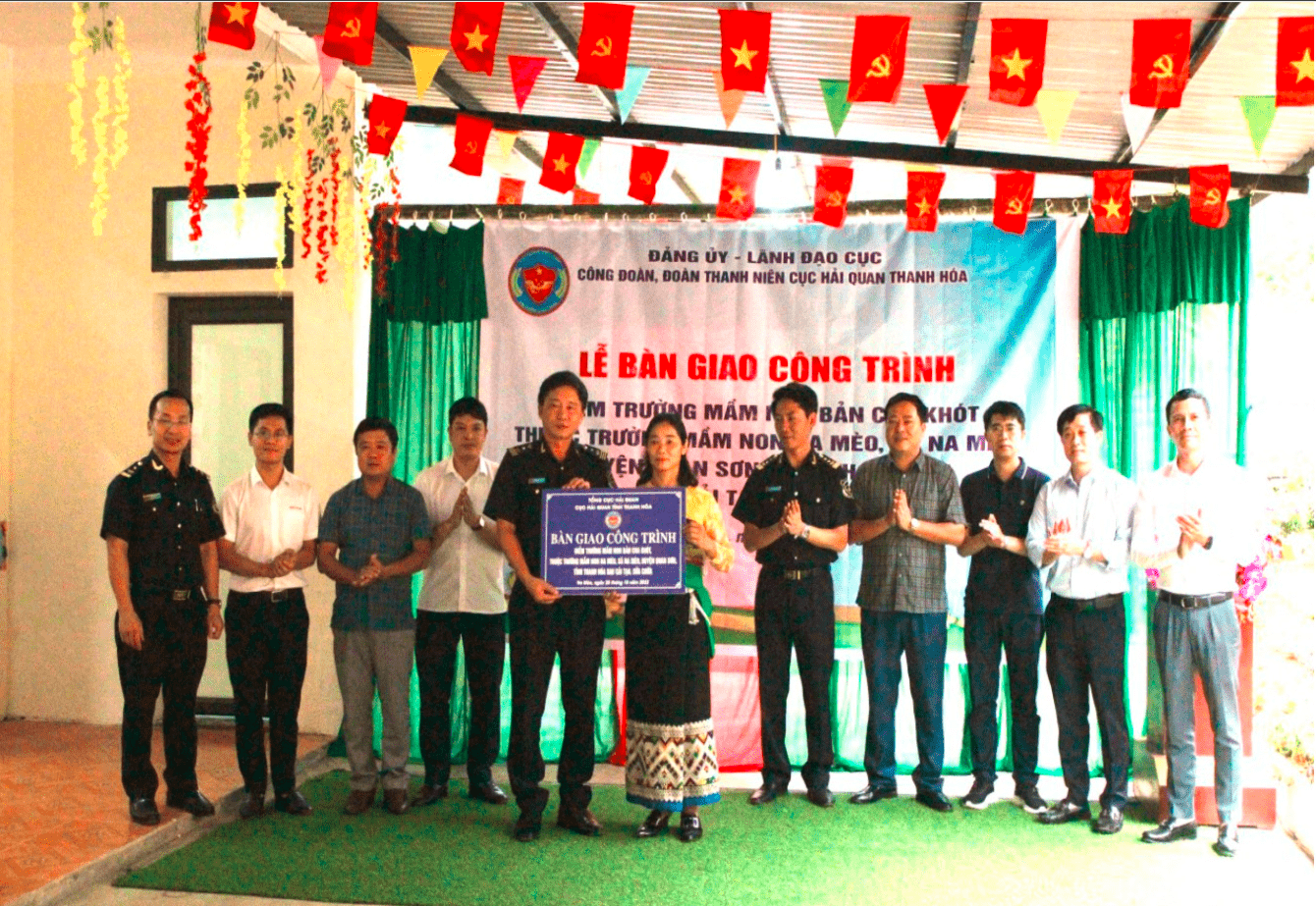 Công ty TNHH Miza Nghi Sơn chung tay Bàn giao công trình sửa chữa điểm trường mầm non Cha Khót.